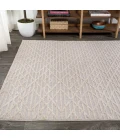 Ararat High-Low Pile Moroccan Diamond Modern Beige 8 ft. x 10 ft. Indoor/Outdoor Area Rug