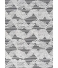 Jazz High-Low Pile Art Deco Geometric Black/Ivory 4 ft. x 6 ft. Indoor/Outdoor Area Rug
