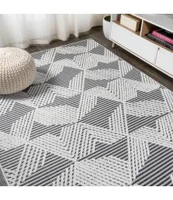 Jonathany South Beach SBH106A Black/Ivory Area Rug 3 ft. X 5 ft. Rectangle
