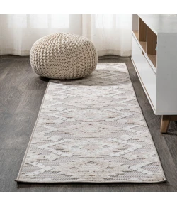 Jonathany South Beach SBH107A Beige/Gray Area Rug 2 ft. X 8 ft. Runner