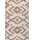 Sumak High-Low Pile Neutral Diamond Kilim Brown/Ivory 5 ft. x 8 ft. Indoor/Outdoor Area Rug