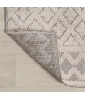 Ormond High-Low Modern Trellis Geometric Cream/Gray 2 ft. x 8 ft. Indoor/Outdoor Runner Rug