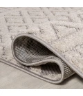 Ormond High-Low Modern Trellis Geometric Cream/Gray 2 ft. x 8 ft. Indoor/Outdoor Runner Rug