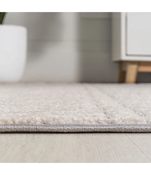 Ormond High-Low Modern Trellis Geometric Cream/Gray 2 ft. x 8 ft. Indoor/Outdoor Runner Rug