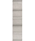 Ormond High-Low Modern Trellis Geometric Cream/Black 2 ft. x 8 ft. Indoor/Outdoor Runner Rug