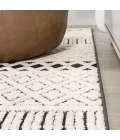 Ormond High-Low Modern Trellis Geometric Cream/Black 2 ft. x 8 ft. Indoor/Outdoor Runner Rug