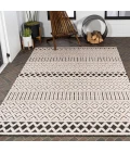 Ormond High-Low Modern Trellis Geometric Cream/Black 4 ft. x 6 ft. Indoor/Outdoor Area Rug