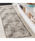 Duenas High-Low Shabby Damask Cream/Beige/Dark Gray 2 ft. x 8 ft. Indoor/Outdoor Runner Rug