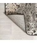 Duenas High-Low Shabby Damask Cream/Beige/Dark Gray 2 ft. x 8 ft. Indoor/Outdoor Runner Rug