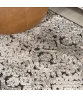 Duenas High-Low Shabby Damask Cream/Beige/Dark Gray 2 ft. x 8 ft. Indoor/Outdoor Runner Rug