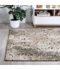 Duenas High-Low Shabby Damask Cream/Beige/Dark Gray 3 ft. x 5 ft. Indoor/Outdoor Area Rug