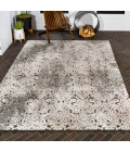 Duenas High-Low Shabby Damask Cream/Beige/Dark Gray 3 ft. x 5 ft. Indoor/Outdoor Area Rug