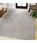 Skagen Minimalist Curve Geometric Gray/Ivory 5 ft. x 8 ft. Area Rug