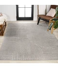 Skagen Minimalist Curve Geometric Gray/Ivory 5 ft. x 8 ft. Area Rug