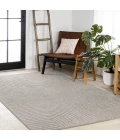 Skagen Minimalist Curve Geometric Gray/Ivory 5 ft. x 8 ft. Area Rug