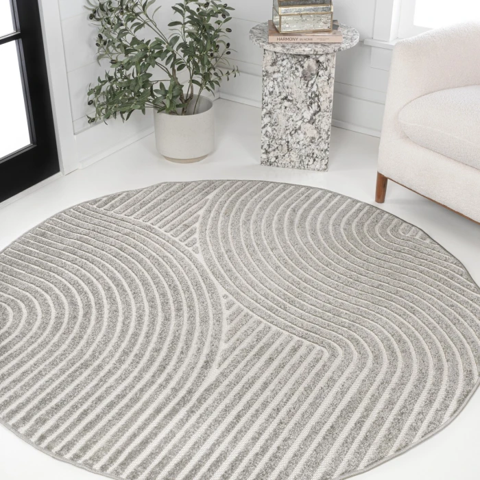 Jonathan Y SCANDINAVIAN Gray SCN100A 7ft. Round Rug