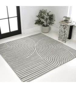Jonathan Y SCANDINAVIAN Gray SCN100A 5ft.3in. Square Rug