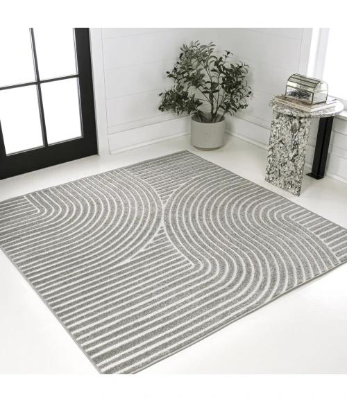 Jonathan Y SCANDINAVIAN Gray SCN100A 5ft.3in. Square Rug