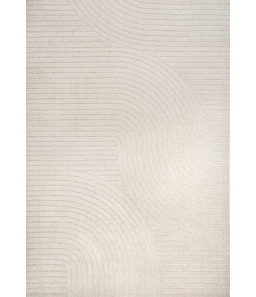 Skagen Minimalist Curve Geometric Ivory/Cream 5 ft. x 8 ft. Area Rug