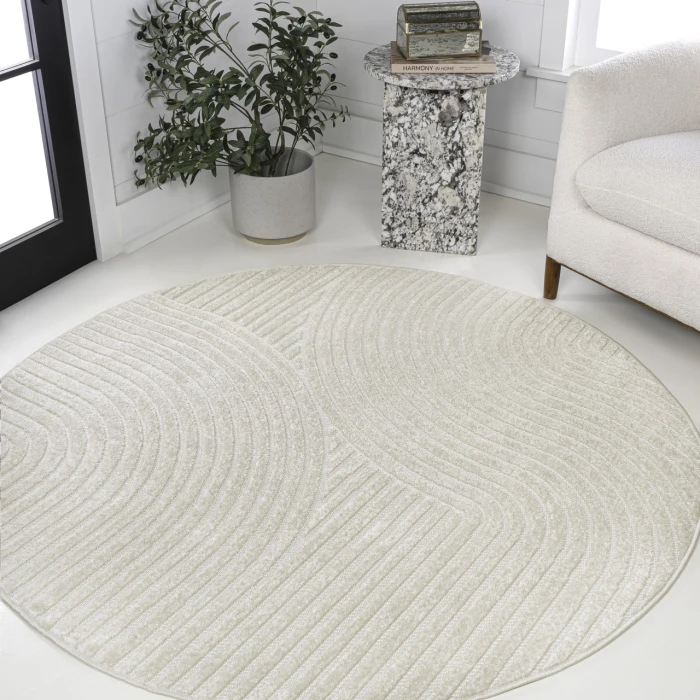 Jonathan Y SCANDINAVIAN Ivory SCN100B 7ft.-9in. Round Rug