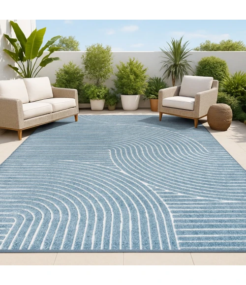 Jonathan Y SCANDINAVIAN Blue SCN100C 5ft.3in. X 7ft.7in. Rect. Rug