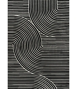 Jonathan Y SCANDINAVIAN Black SCN100F 5ft.3in. X 7ft.7in. Rect. Rug