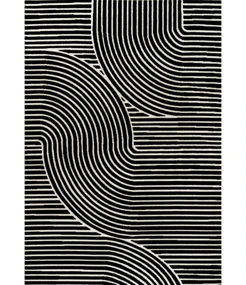 Jonathan Y SCANDINAVIAN Black SCN100F 5ft.3in. X 7ft.7in. Rect. Rug