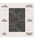 Jonathan Y SCANDINAVIAN Black SCN100F 5ft.3in. X 7ft.7in. Rect. Rug