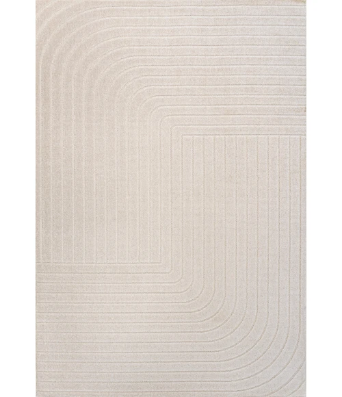 Odense Minimalist Angle Geometric Ivory/Cream 5 ft. x 8 ft. Area Rug