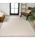 Odense Minimalist Angle Geometric Ivory/Cream 5 ft. x 8 ft. Area Rug