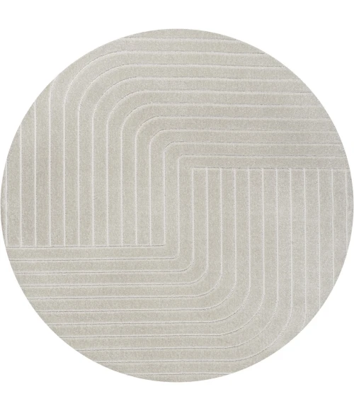 Jonathan Y SCANDINAVIAN Ivory SCN101A 5ft.3in. Round Rug