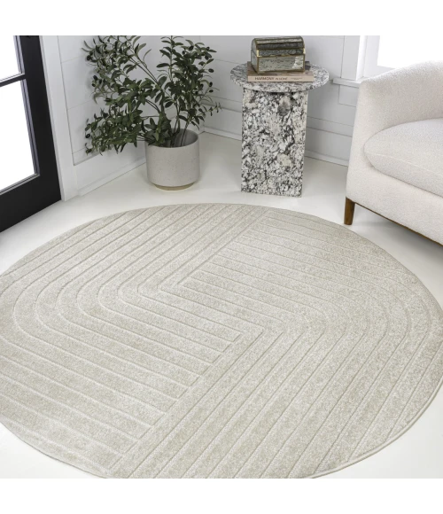 Jonathan Y SCANDINAVIAN Ivory SCN101A 5ft.3in. Round Rug