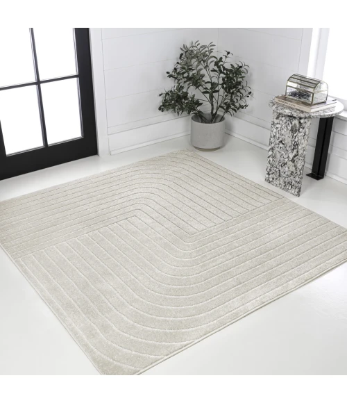 Jonathan Y SCANDINAVIAN Ivory SCN101A 7ft.-9in. Square Rug