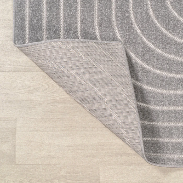 Odense Minimalist Angle Geometric Gray/Ivory 2 ft. x 8 ft. Runner Rug