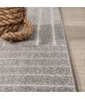 Odense Minimalist Angle Geometric Gray/Ivory 2 ft. x 8 ft. Runner Rug