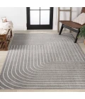 Odense Minimalist Angle Geometric Gray/Ivory 3 ft. x 5 ft. Area Rug