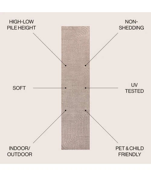 Jonathan Y SCANDINAVIAN Beige SCN101C 2ft. X 8ft. Rect. Rug