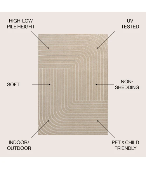Jonathan Y SCANDINAVIAN Beige SCN101E 5ft.3in. X 7ft.7in. Rect. Rug