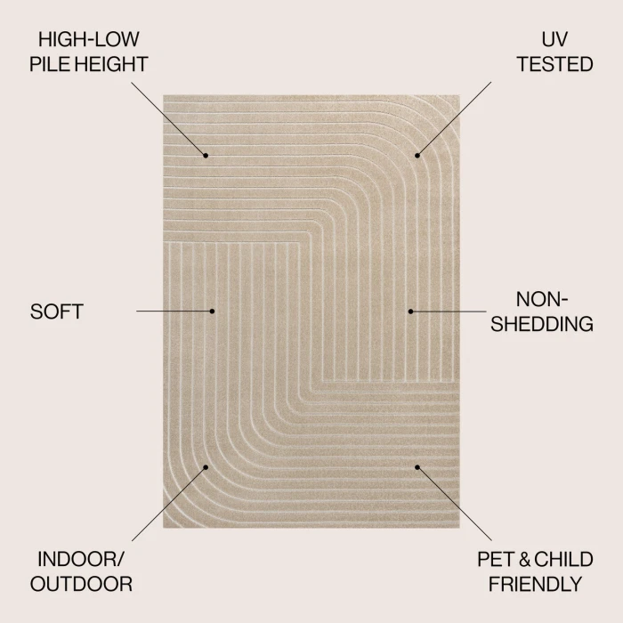 Jonathan Y SCANDINAVIAN Beige SCN101E 3ft.-11in. X 6ft. Rect. Rug