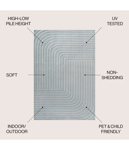 Jonathan Y SCANDINAVIAN Blue SCN101F 3ft.-11in. X 6ft. Rect. Rug