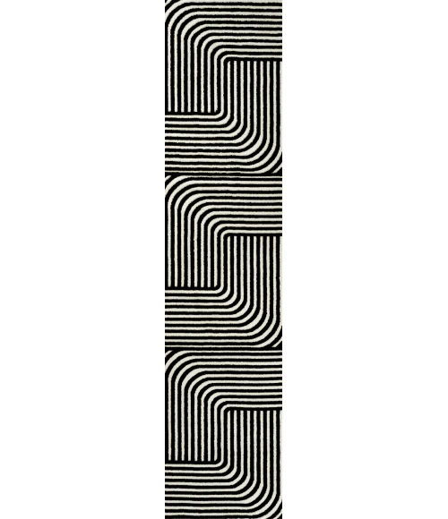 Jonathan Y SCANDINAVIAN Black SCN101G 2ft. X 8ft. Rect. Rug