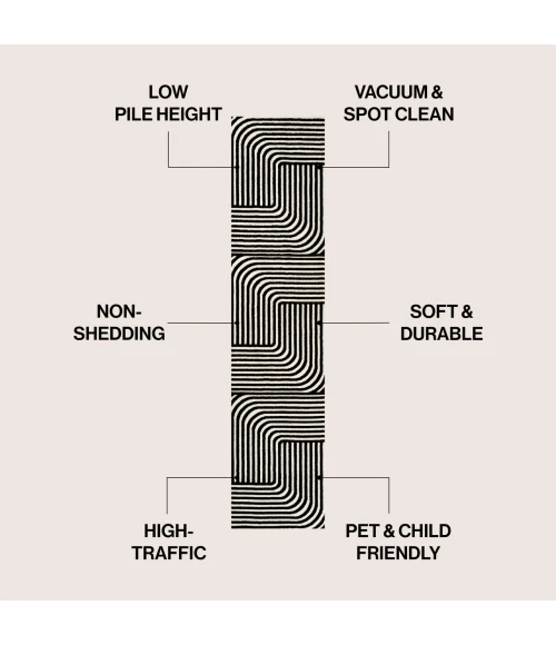 Jonathan Y SCANDINAVIAN Black SCN101G 2ft. X 8ft. Rect. Rug