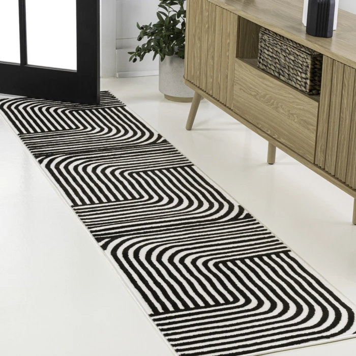 Jonathan Y SCANDINAVIAN Black SCN101G 2ft. X 8ft. Rect. Rug