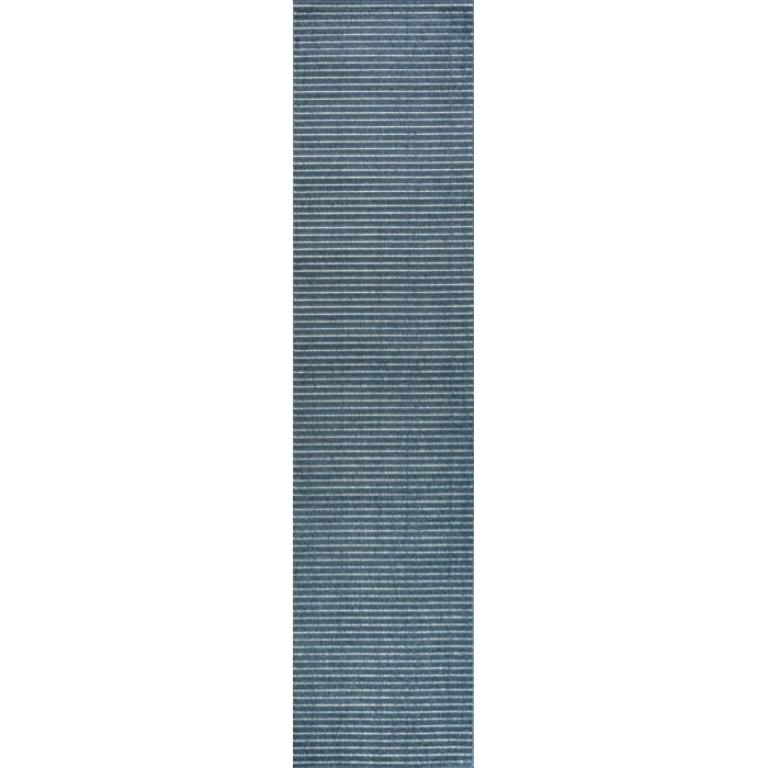 Aarhus Minimalist Scandi Striped Navy/ivory 2 ft. x 8 ft. Runner Rug