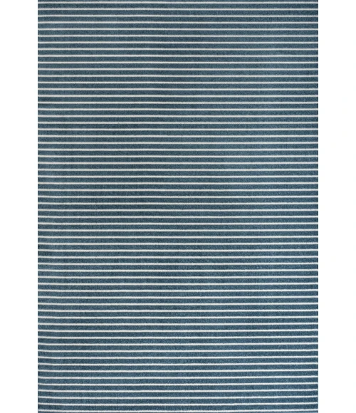 Aarhus Minimalist Scandi Striped Navy/ivory 4 ft. x 6 ft. Area Rug