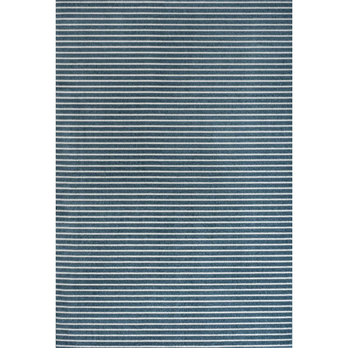 Aarhus Minimalist Scandi Striped Navy/ivory 5 ft. x 8 ft. Area Rug