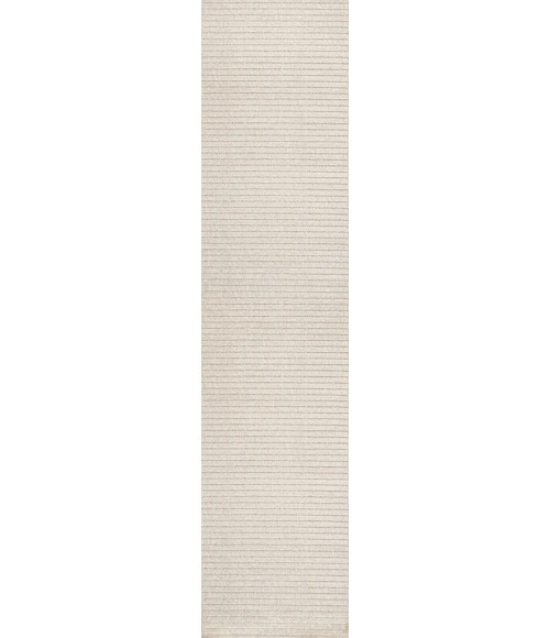 Aarhus Minimalist Scandi Striped Ivory/Cream 2 ft. x 8 ft. Runner Rug