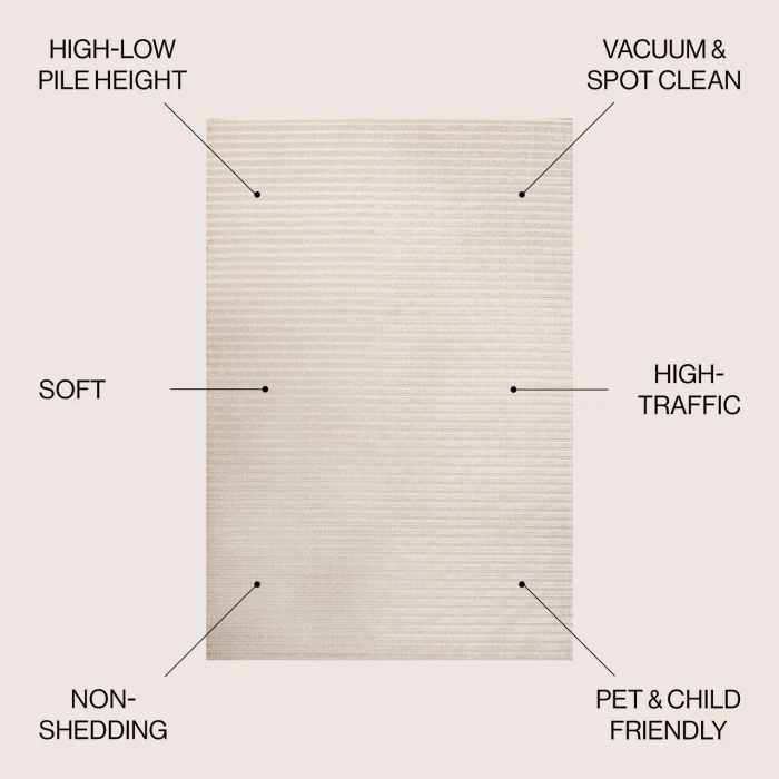 Jonathan Y SCANDINAVIAN Ivory SCN102B 10ft. X 13ft. Rect. Rug