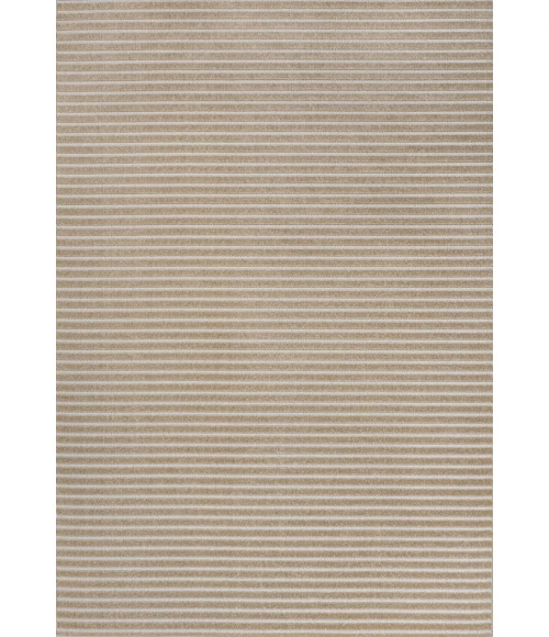 Aarhus Minimalist Scandi Striped Beige/Cream 5 ft. x 8 ft. Area Rug