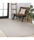 Aarhus Minimalist Scandi Striped Gray/Ivory 4 ft. x 6 ft. Area Rug